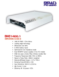 Amplifier Class D : DHC1400.1